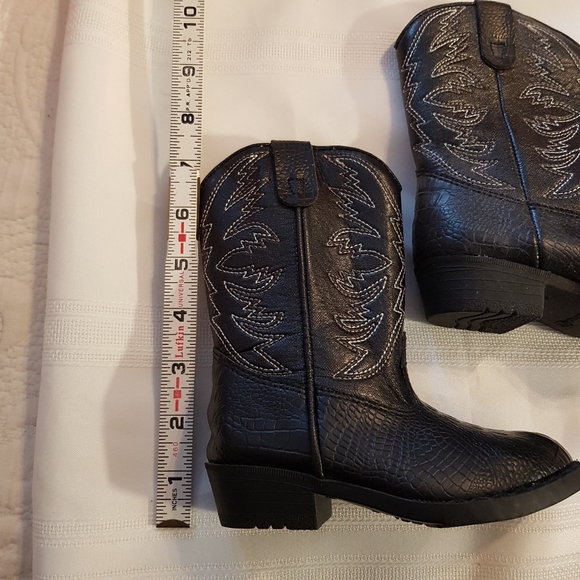 Smart Fit toddler cowboy boots black size 7 - Picture 3 of 5